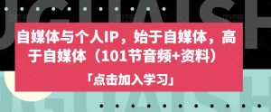 自媒体与个人IP,始于自媒体,高于自媒体(101节音频+资料)-风淘社