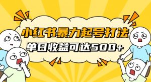 小红书暴力起号秘籍,11月最新玩法,单天变现500+,素人冷启动自媒体创业【揭秘】-风淘社