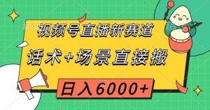 视频号直播新赛道，话术+场景直接搬，日入6000+【揭秘】-风淘社