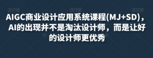 AIGC商业设计应用系统课程(MJ+SD),AI的出现并不是淘汰设计师,而是让好的设计师更优秀-风淘社