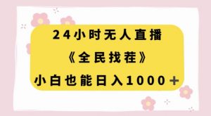24小时无人直播,全民找茬,小白也能日入1000+【揭秘】-风淘社