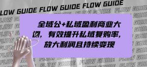 全域公+私域盈利商业大课,有效提升私域复购率,放大利润且持续变现-风淘社