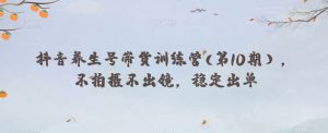 抖音养生号带货训练营(第10期),不拍摄不出镜,稳定出单-风淘社