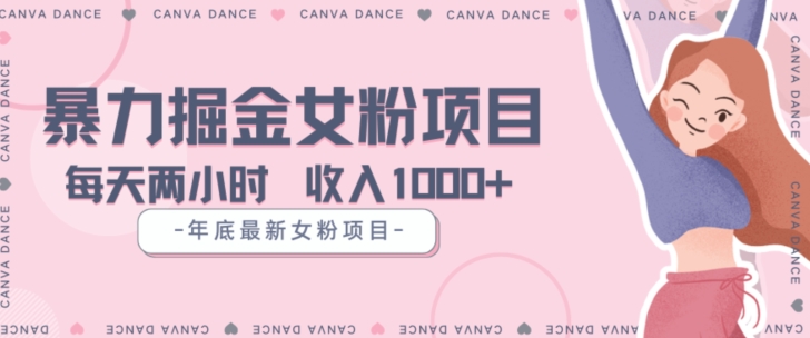 年底暴力女粉掘金项目5天变现1.5W+【揭秘】-风淘社