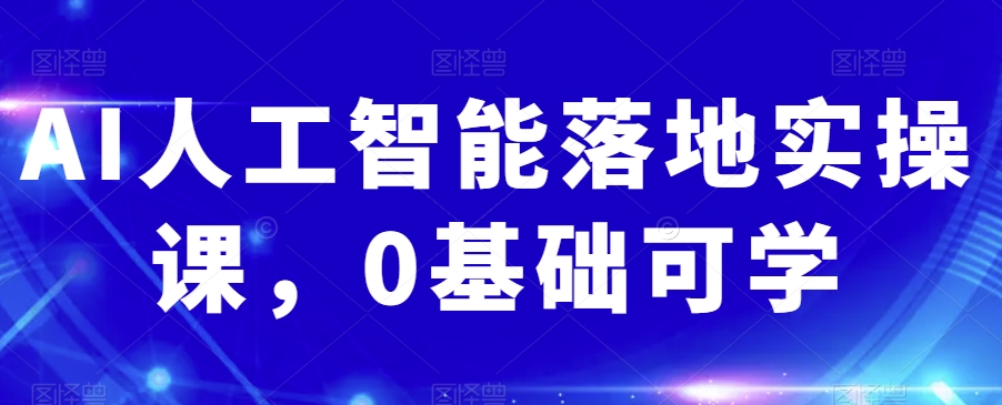 AI人工智能落地实操课,0基础可学-风淘社