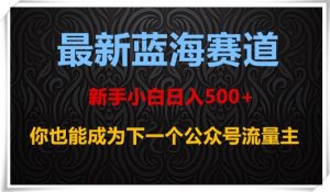 最新蓝海赛道，新手小白日入500+，你也能成为下一个公众号流量主【揭秘】-风淘社