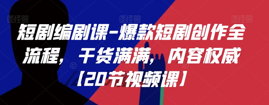 短剧编剧课-爆款短剧创作全流程，干货满满，内容权威【20节视频课】-风淘社