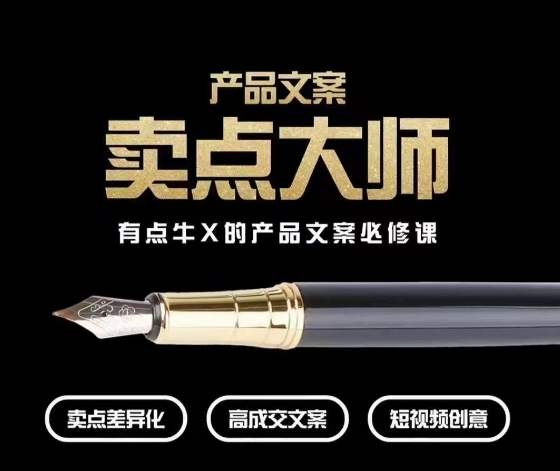 产品文案【卖点大师】高转化电商,有点牛X的产品文案必修课-风淘社