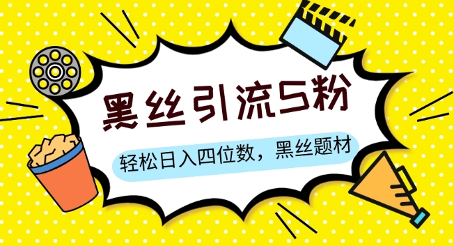 S粉变现,轻松日入四位数,黑丝题材+情感话术【揭秘】-风淘社