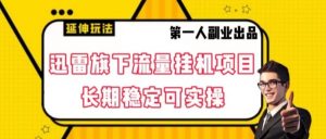 迅雷旗下流量挂机项目,长期稳定可实操【揭秘】-风淘社