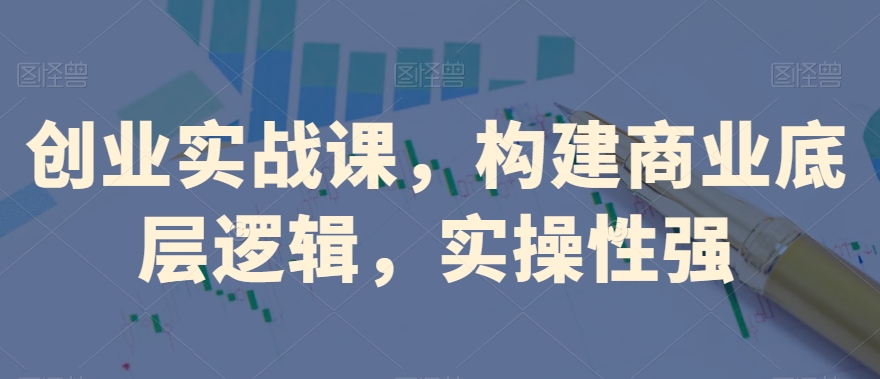 创业实战课,构建商业底层逻辑,实操性强-风淘社