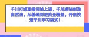 千川打爆直播间线上课,千川顺烧刺激自然流,从基础到进阶全覆盖,开启快速干川学习模式!-风淘社