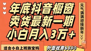 外面收费6890元年底抖音橱窗卖货最新一期，小白月入3万，适合小白上班族宝妈【揭秘】-风淘社