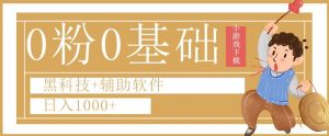 0粉0基础快手小游戏下载日入1000+黑科技+辅助软件【揭秘】-风淘社