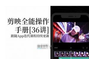 剪映全能操作手册,全网最全剪映速成教程来了,小白必备!-风淘社