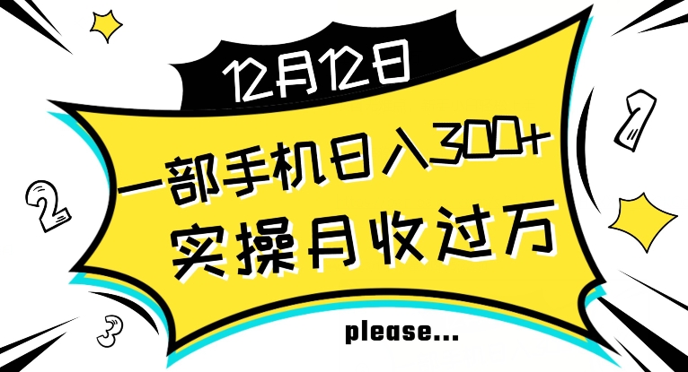 【全网变现首发】新手实操单号日入500+，渠道收益稳定，项目可批量放大【揭秘】-风淘社