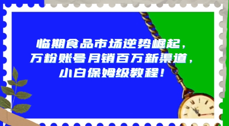 临期食品市场逆势崛起,万粉账号月销百万新渠道,小白保姆级教程【揭秘】-风淘社