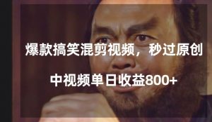 爆款搞笑混剪视频，百分百过原创，单日中视频播放收益800+【揭秘】-风淘社