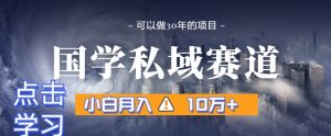 暴力国学私域赛道，小白月入10万+，引流+转化完整流程【揭秘】-风淘社