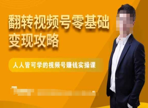 微信视频号零基础变现攻略,人人皆可学的视频号赚钱实操课-风淘社