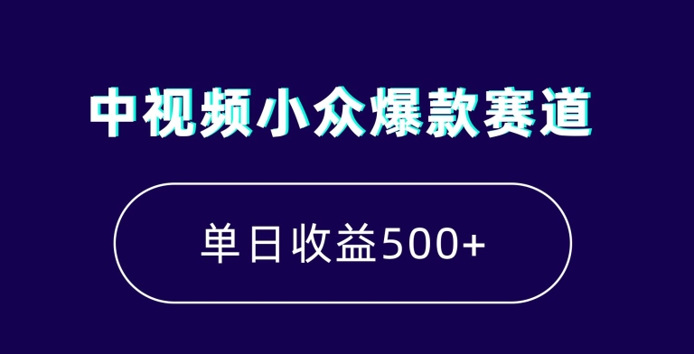 中视频小众爆款赛道，7天涨粉5万+，小白也能无脑操作，轻松月入上万【揭秘】-风淘社
