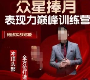 众星捧月表现力巅峰训练营,全方位打造,陪练实战赋能-风淘社