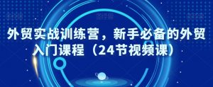 外贸实战训练营,新手必备的外贸入门课程(24节视频课)-风淘社