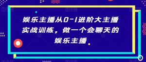 娱乐主播从0-1进阶大主播实战训练，做一个会聊天的娱乐主播-风淘社