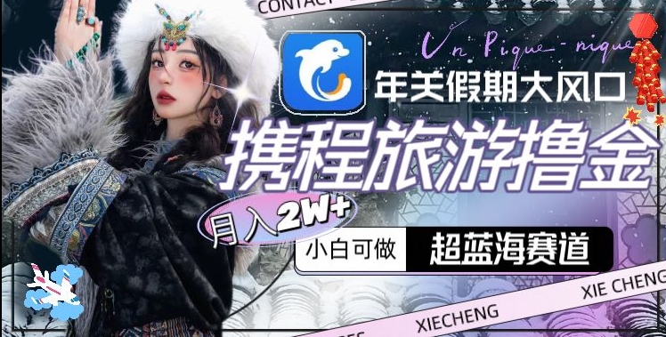 年关假期大风口,携程旅游撸金,超蓝海赛道,月入2w+【揭秘】-风淘社