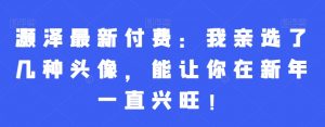 灏泽最新付费:我亲选了几种头像,能让你在新年一直兴旺!-风淘社