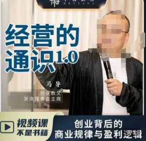马导·经营的通识，​创业背后的商业规律与财富逻辑-风淘社