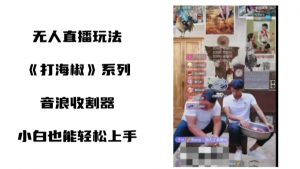 打海椒无人直播整蛊项目，小白轻松上手撸音浪收割器-风淘社
