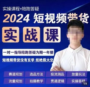 果哥·2024短视频带货实操课,赛道规划/选品方法/投流测品/放量玩法/流量规划/拍摄教学-风淘社
