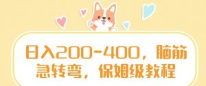 日入200-400，脑筋急转弯，保姆级教程【揭秘】-风淘社