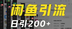 外面收费6980闲鱼引流法,日引200+创业粉,每天稳定2000+收益,保姆级教程(适合居家创业)-风淘社