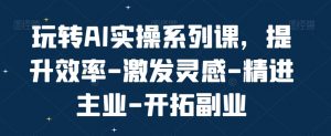 玩转AI实操系列课,提升效率-激发灵感-精进主业-开拓副业-风淘社