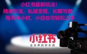 小红书最新玩法!精准引流,私域变现,长期可做,每天半小时,小白也可轻松上手【揭秘】-风淘社