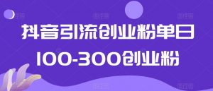抖音引流创业粉单日100-300创业粉【揭秘】-风淘社