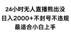 快手24小时无人直播熊出没,不封直播间,不违规,日入2000+,最适合小白上手,保姆式教学【揭秘】-风淘社