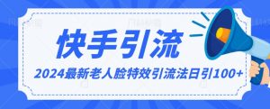 2024全网最新讲解老人脸特效引流方法，日引流100+，制作简单，保姆级教程【揭秘】-风淘社