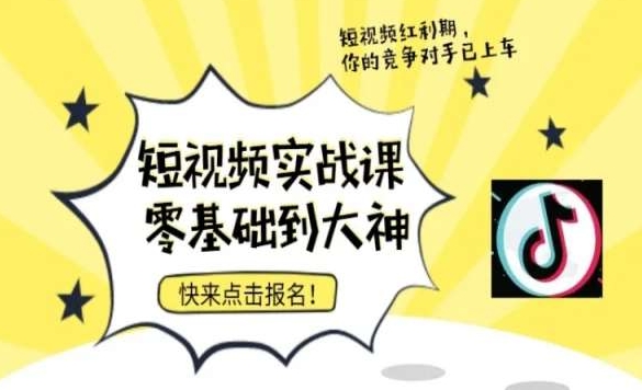 短视频零基础落地实操训练营,短视频实战课零基础到大神-风淘社