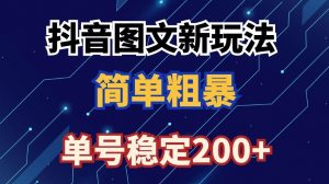抖音图文流量变现,抖音图文新玩法,日入200+【揭秘】-风淘社