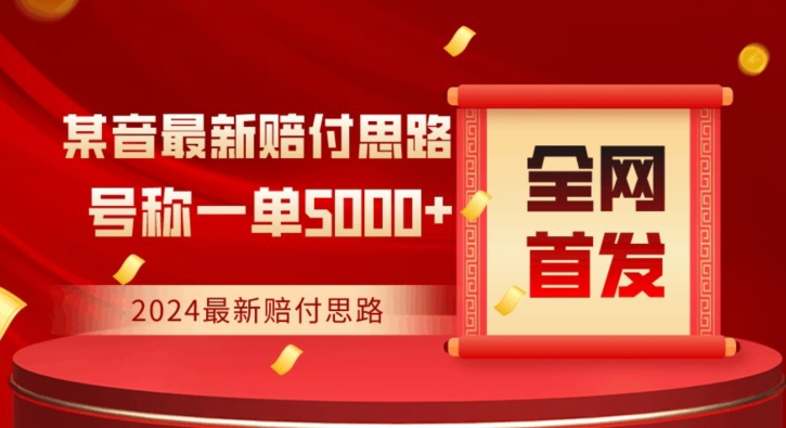 全网首发，2024最新抖音赔付项目，号称一单5000+保姆级拆解【仅揭秘】-风淘社