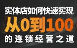 星哥·实体如何快速实现从0-100的连锁经营之道-风淘社