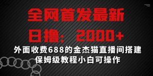 全网首发最新,日撸2000+,外面收费688的金杰猫直播间搭建,保姆级教程小白可操作【揭秘】-风淘社