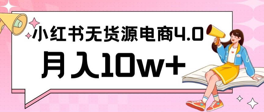 小红书新电商实战，无货源实操从0到1月入10w+联合抖音放大收益【揭秘】-风淘社