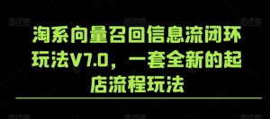 淘系向量召回信息流闭环玩法V7.0，一套全新的起店流程玩法-风淘社