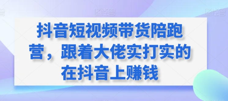 抖音短视频带货陪跑营,跟着大佬实打实的在抖音上赚钱-风淘社