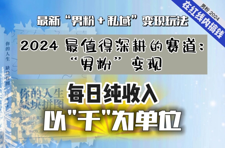 【私域流量最值钱】把“男粉”流量打到手,你便有无数种方法可以轻松变现,每日纯收入以“千”为单位-风淘社