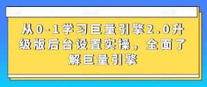 从0-1学习巨量引擎2.0升级版后台设置实操,全面了解巨量引擎-风淘社